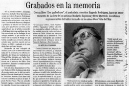 Grabados en la memoria  [artículo]