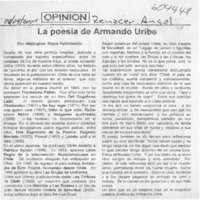 La poesía de Armando Uribe  [artículo] Wellington Rojas Valdebenito