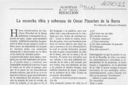 La escarcha tibia y soberana de Oscar Pinochet de la Barra  [artículo] Marcela Albornoz Dachelet