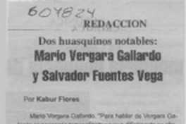 Mario Vergara Gallardo y Salvador Fuentes Vega  [artículo] Kabur Flores