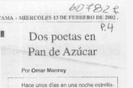 Dos poetas en Pan de Azúcar  [artículo] Omar Monroy
