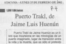 Puerto Trakl, de Jaime Luis Huenún  [artículo]