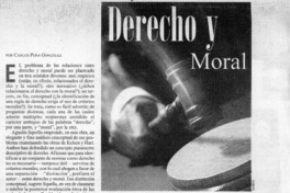 Derecho y moral  [artículo] Carlos Peña González