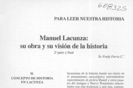 Manuel Lacunza, su obra y su visión de la historia  [artículo] Freddy Parra C.