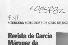 Revista de García Márquez da tribuna a Fuguet  [artículo]