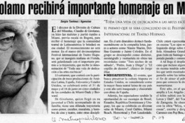 Di Girolamo recibirá importante homenaje en Miami  [artículo] Sergio Tanhnuz