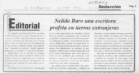 Nélida Baros una escritora profeta en tierras extranjeras  [artículo]