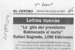 "La gira del presidente Balmaceda al norte"  [artículo]