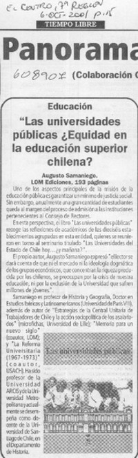 Las universidades públicas ¿Equidad en la educación superior chilena?  [artículo]