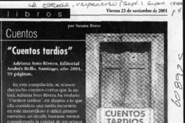 "Cuentos tardíos"  [artículo] Susana Bravo