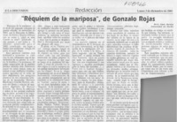 "Réquiem de la mariposa", de Gonzalo Rojas  [artículo] Berta López Morales