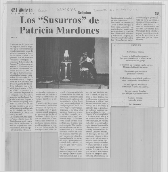 Los "Susurros" de Patricia Mardones