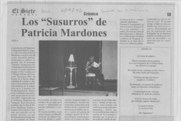 Los "Susurros" de Patricia Mardones