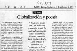 Globalización y poesía  [artículo] Sergio Ramón Fuentealba