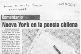 Nueva York en la poesía chilena