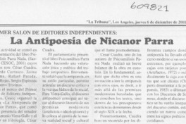 La antipoesía de Nicanor Parra  [artículo]