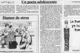 Un poeta adolescente  [artículo] Marino Muñoz Lagos