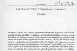 La poesía inteligente de Germán Carrasco  [artículo] Grínor Rojo
