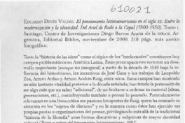 El pensamiento latinoamericano en el siglo XX  [artículo] Carlos Ossandón B.