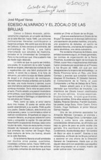 Edesio Alvarado y el zócalo de las brujas  [artículo] José Miguel Varas