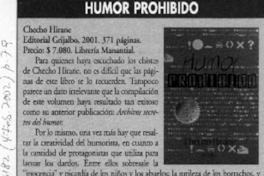 Humor prohibido  [artículo] Rosa María Verdejo