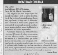 Identidad chilena  [artículo] Andrea Berger