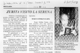 Zurita visitó La Serena  [artículo]