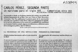 Carlos Pérez, segunda parte  [artículo] Alvaro Molina <y> Cristóbal Navarro
