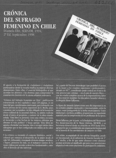 Crónica del sufragio femenino en Chile  <artículo>