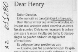 Dear Henry  [artículo] Liliana Ross
