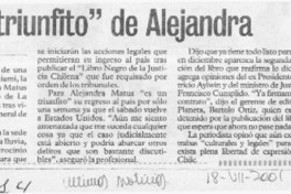 El "triunfito" de Alejandra  [artículo] Macarena López