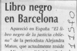 Libro negro en Barcelona  [artículo] Lector