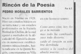 Pedro Morales Barrientos  [artículo] A. T.