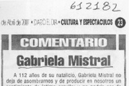 Gabriela Mistral  [artículo] Elba Elena Jiménez