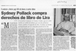 Sydney Pollack compra derechos de libro de Lira  [artículo] A. G. B.