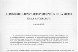 Redes simbólicas y autopercepción de la mujer en La Amortajada  [artículo] Antonia Viu B.