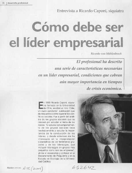 Cómo debe ser el líder empresarial : [artículo]