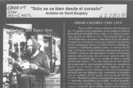 Omar Cáceres (1904-1943)  [artículo] V. L.