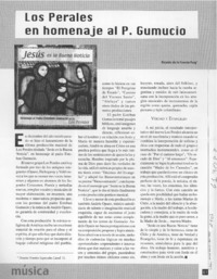 Los Perales en homenaje al P. Gumucio  [artículo] Rafael de la Fuente Puig