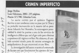 Crimen imperfecto  [artículo] Rosa María Verdejo