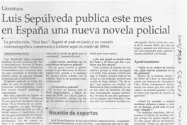 Luis Sepúlveda publica este mes en España una nueva novela policial  [artículo] Carolina Andonie Dracos