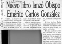 Nuevo libro lanzó Obispo Emérito Carlos González  [artículo]