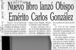 Nuevo libro lanzó Obispo Emérito Carlos González  [artículo]