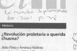 ¿Revolución proletaria o querida chusma?  [artículo] Jaime Massardo