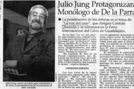 Julio Jung protagonizará monólogo de De la Parra  [artículo]