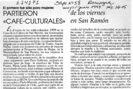 Partieron "Café-culturales" de los viernes en San Ramón