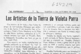 Los artistas de la tierra de Violeta Parra  [artículo]