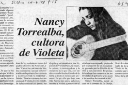 Nancy Torrealba, cultora de Violeta  [artículo] M. S.