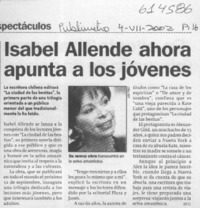 Isabel Allende ahora apunta a los jóvenes  [artículo]