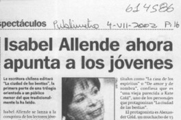Isabel Allende ahora apunta a los jóvenes  [artículo]
